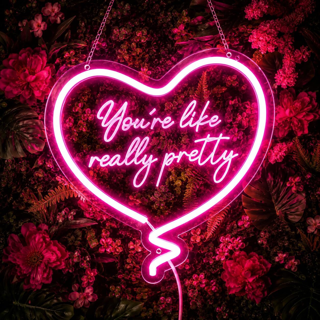 Neon Sign Party - Pink Heart Neon Sign Youre Like