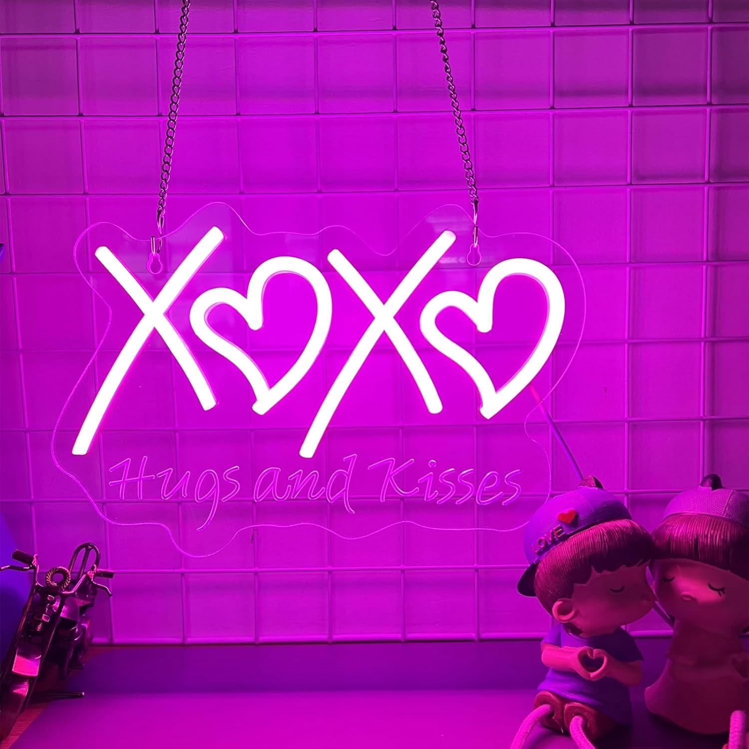 XOXO Neon Sign Hugs and Kisses - Neon Sign Party ulasan dan harga
