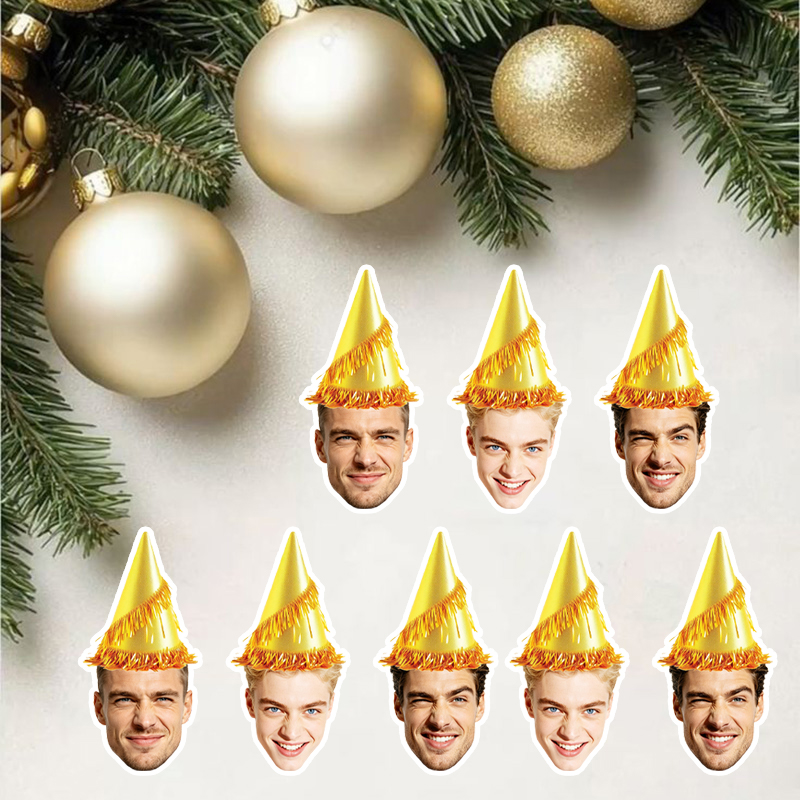 20/30pcs Personalized Human Fa - Party Hat Cone ulasan dan harga