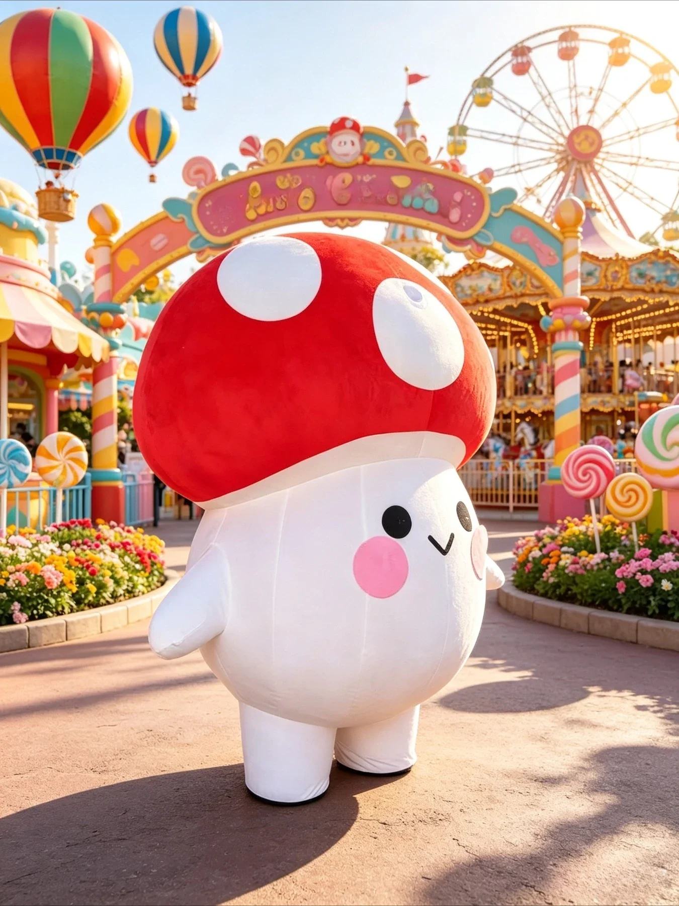 Inflatable Mushroom Mascot Cos - Event Party ulasan dan harga
