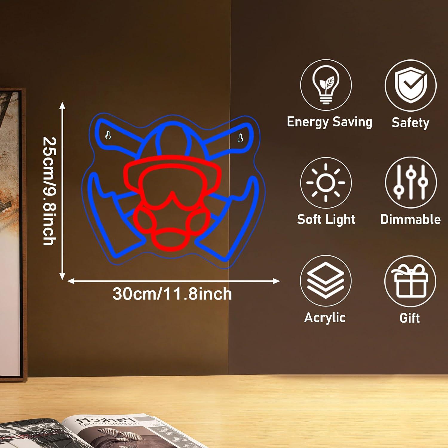 Firefighter Gas Mask Neon Sign - Neon Sign Party ulasan dan harga