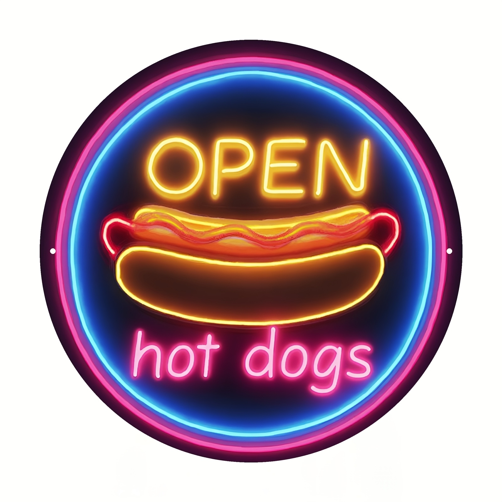 2D Flat, Retro Hot Dog Neon Si - Neon Sign Party ulasan dan harga