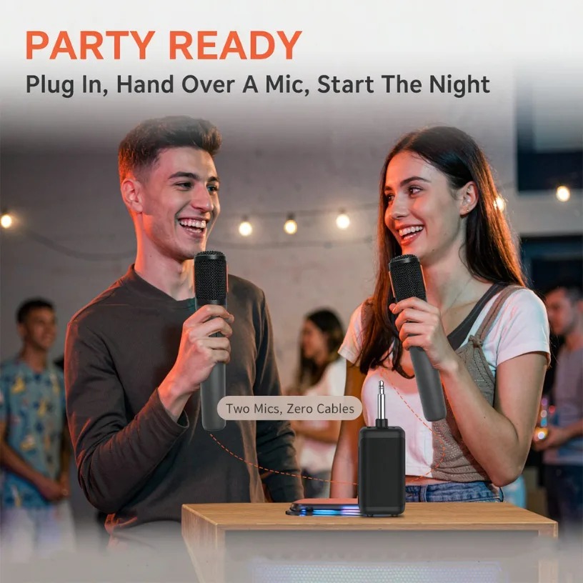 Wireless Microphone Dual Handh - Event Party ulasan dan harga