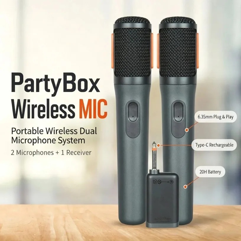 Wireless Microphone Dual Handh - Event Party ulasan dan harga