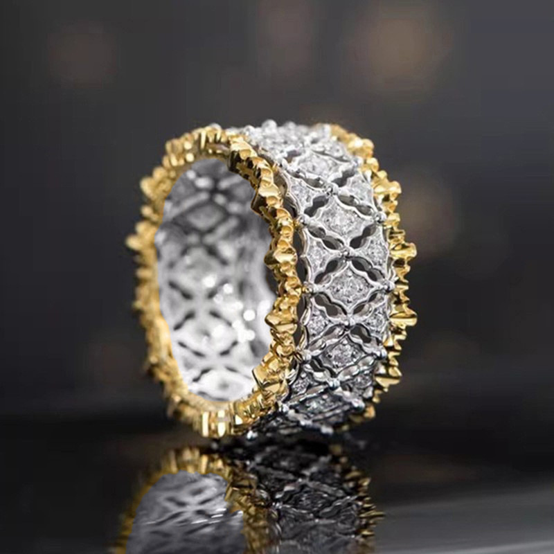 Huitan Aesthetic Tow Tone Ring - Event Suppliers ulasan dan harga