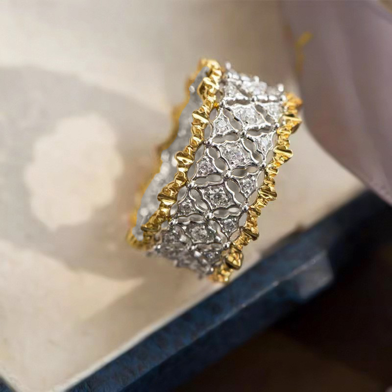 Huitan Aesthetic Tow Tone Ring - Event Suppliers ulasan dan harga