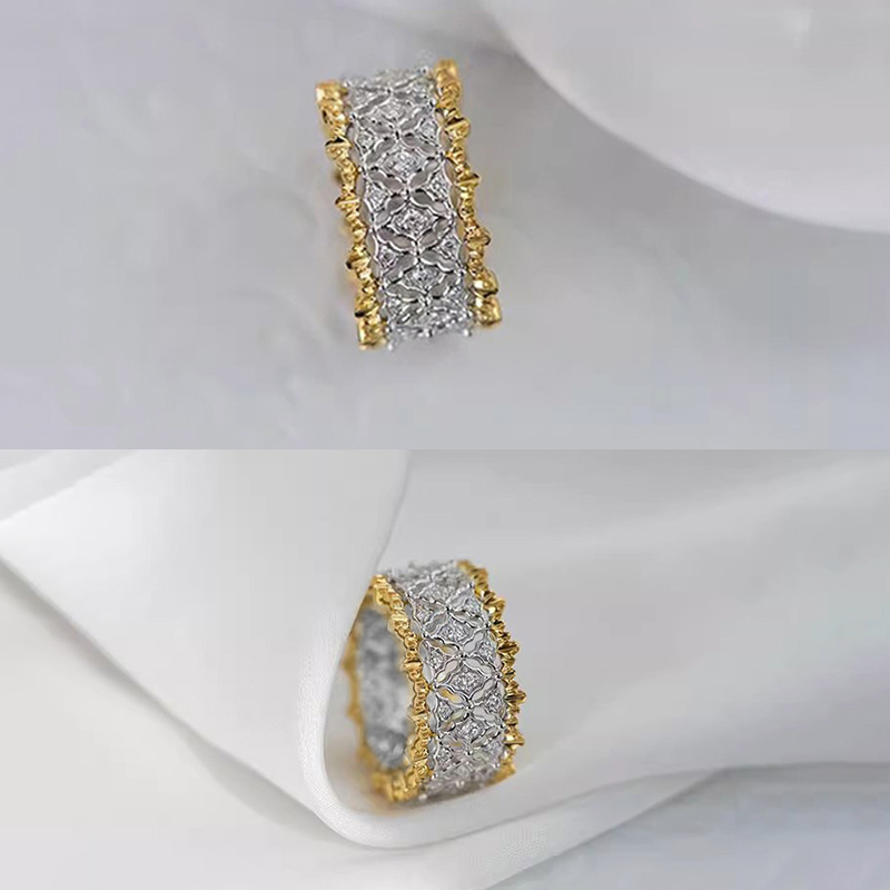 Huitan Aesthetic Tow Tone Ring - Event Suppliers ulasan dan harga