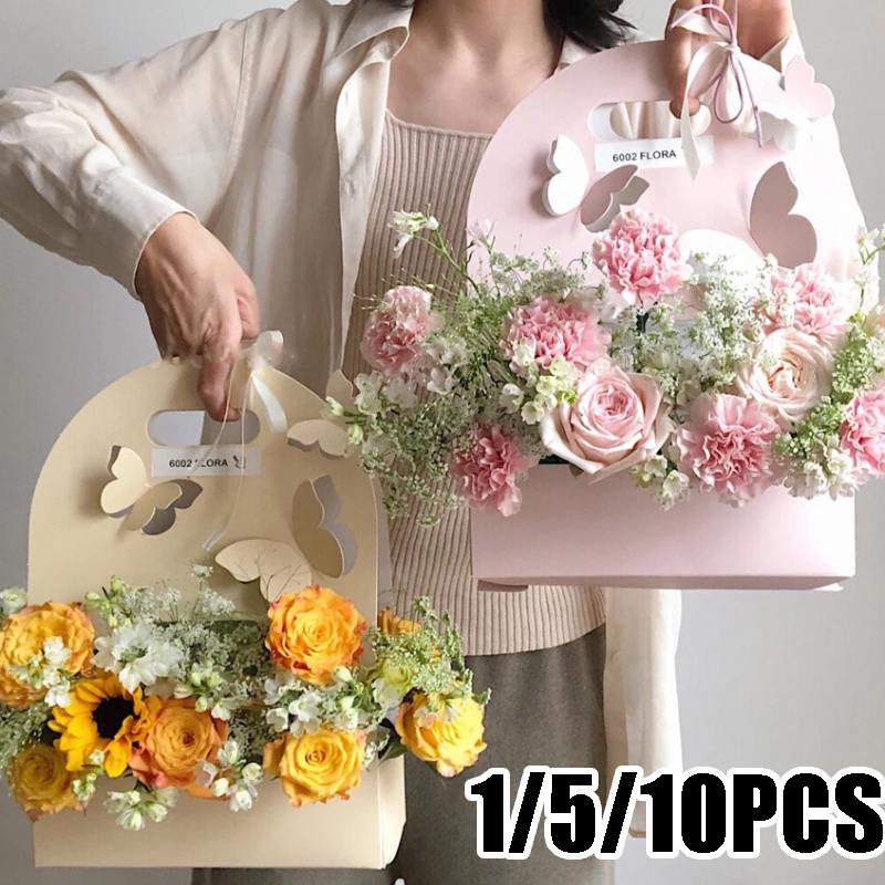1/5/10Pcs Butterfly Flower Box - Event Party Box ulasan dan harga