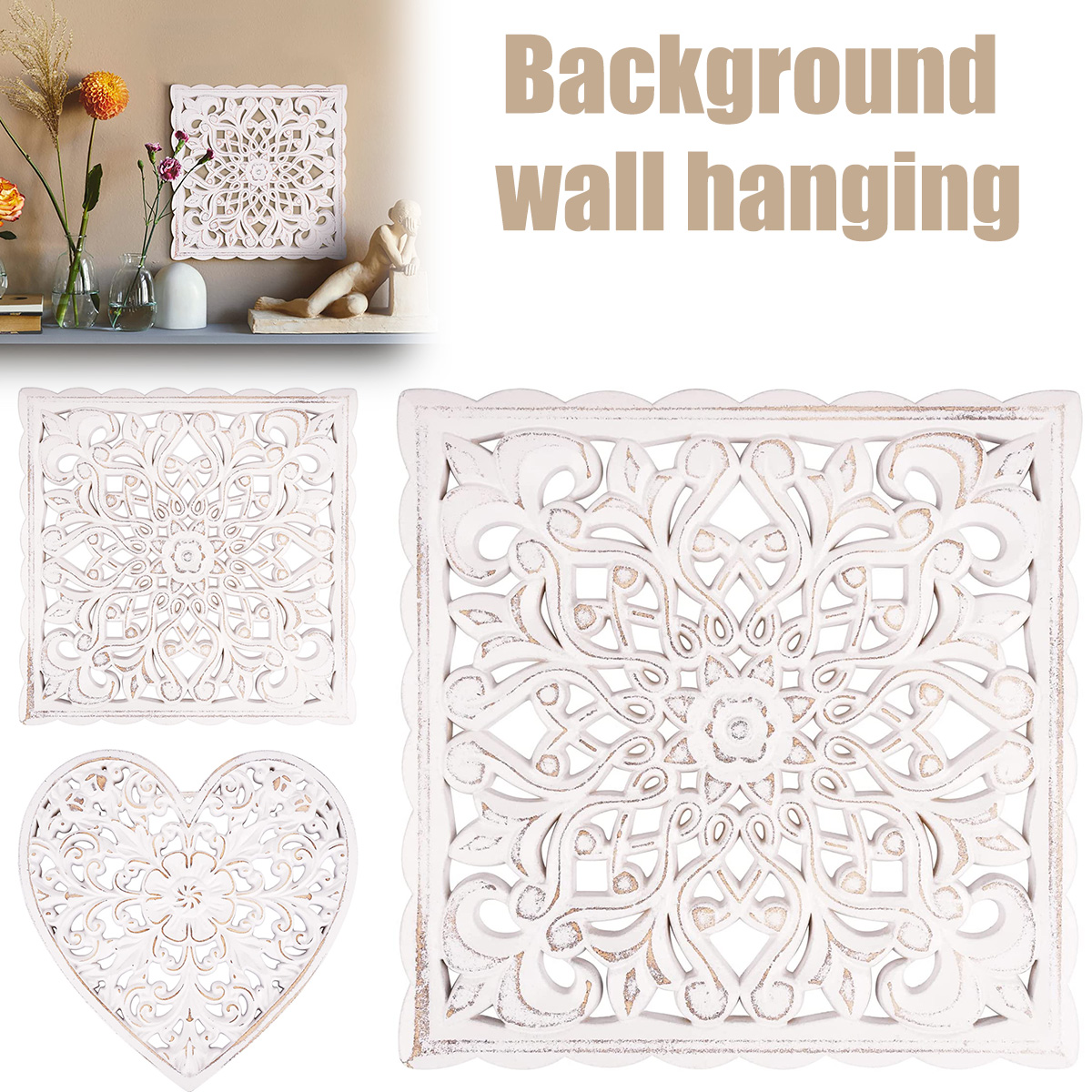 Wooden Wall Decor Floral Hollo - Flower Wall Panel ulasan dan harga