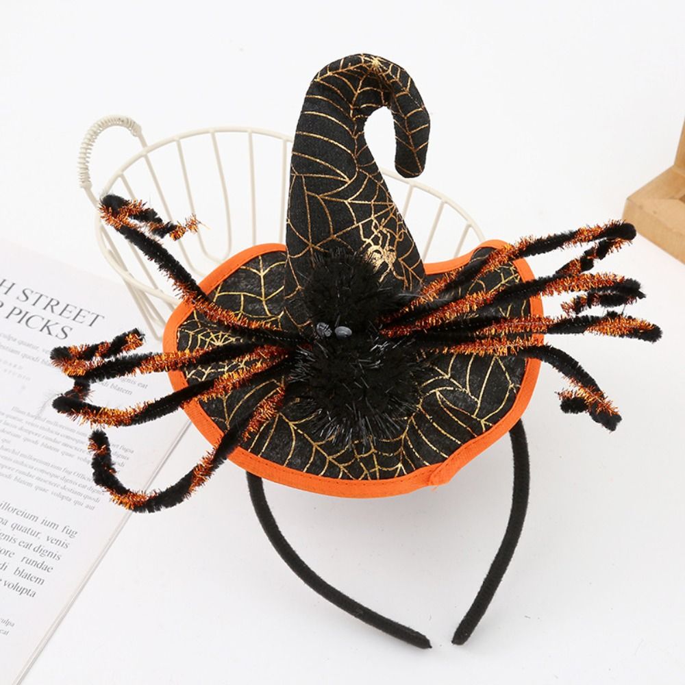 Spider Halloween Witch Hat Hea - Party Hat Cone ulasan dan harga