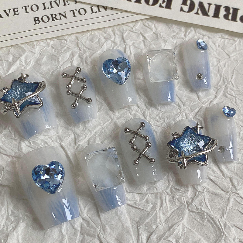 10pcs Dreamy Light Blue Press  - Neon Sign Party ulasan dan harga