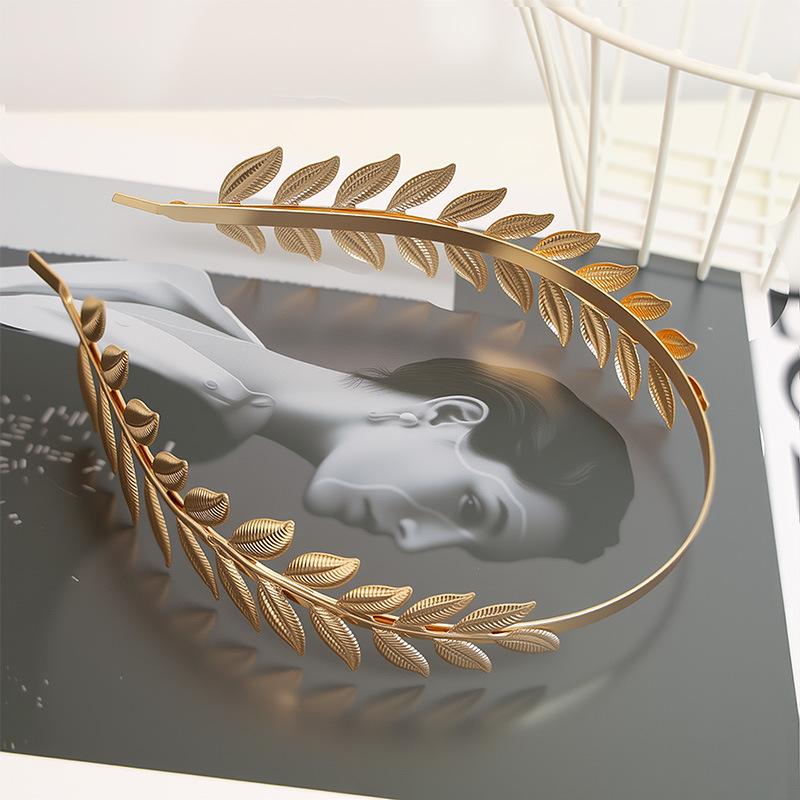 【B】Retro Gold Color Leaf Headb - Event Suppliers ulasan dan harga